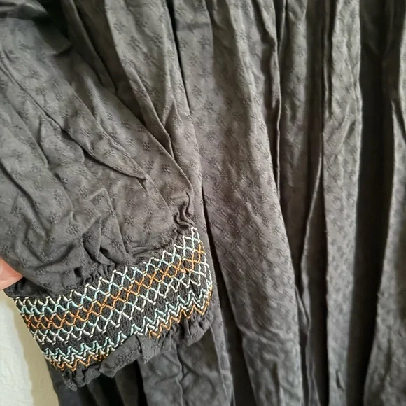 Universal Thread grey Long Sleeve Dress with Brown Accents - Picture 4 of 5